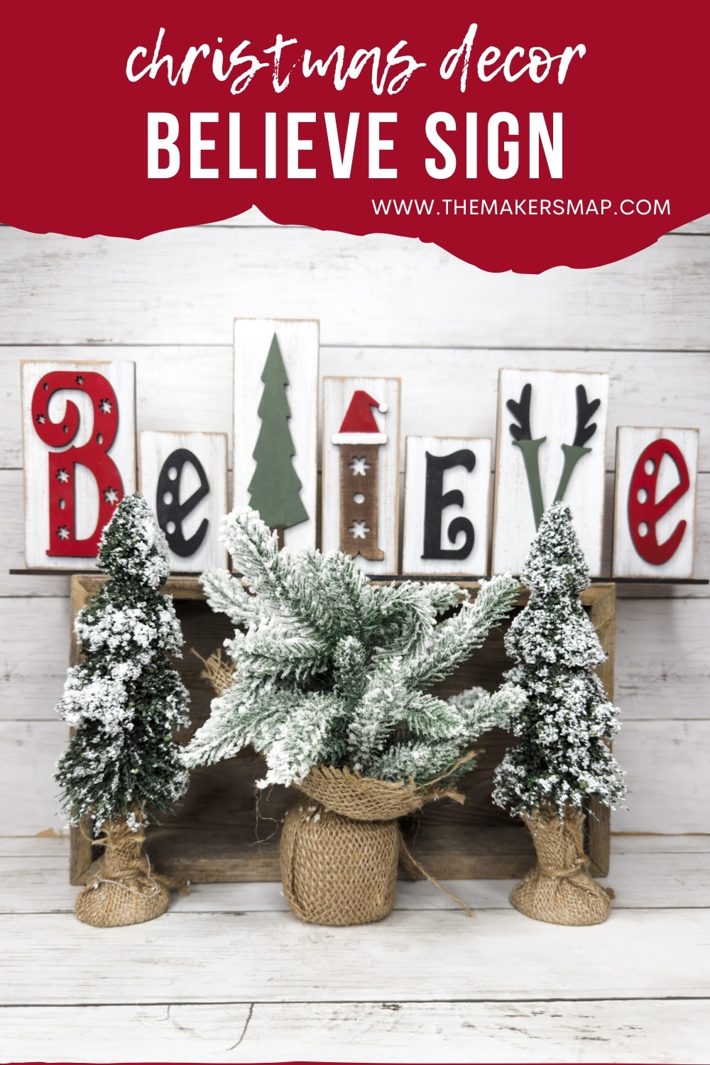 DIY Christmas Believe Sign