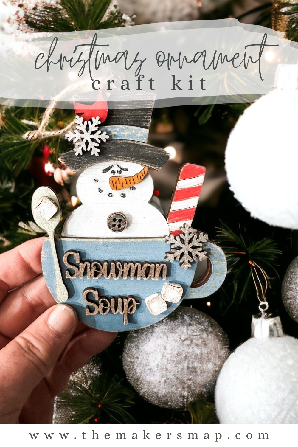 Snowman Picture Ornament Craft Kit - Crafts for Kids and Fun Home Activities