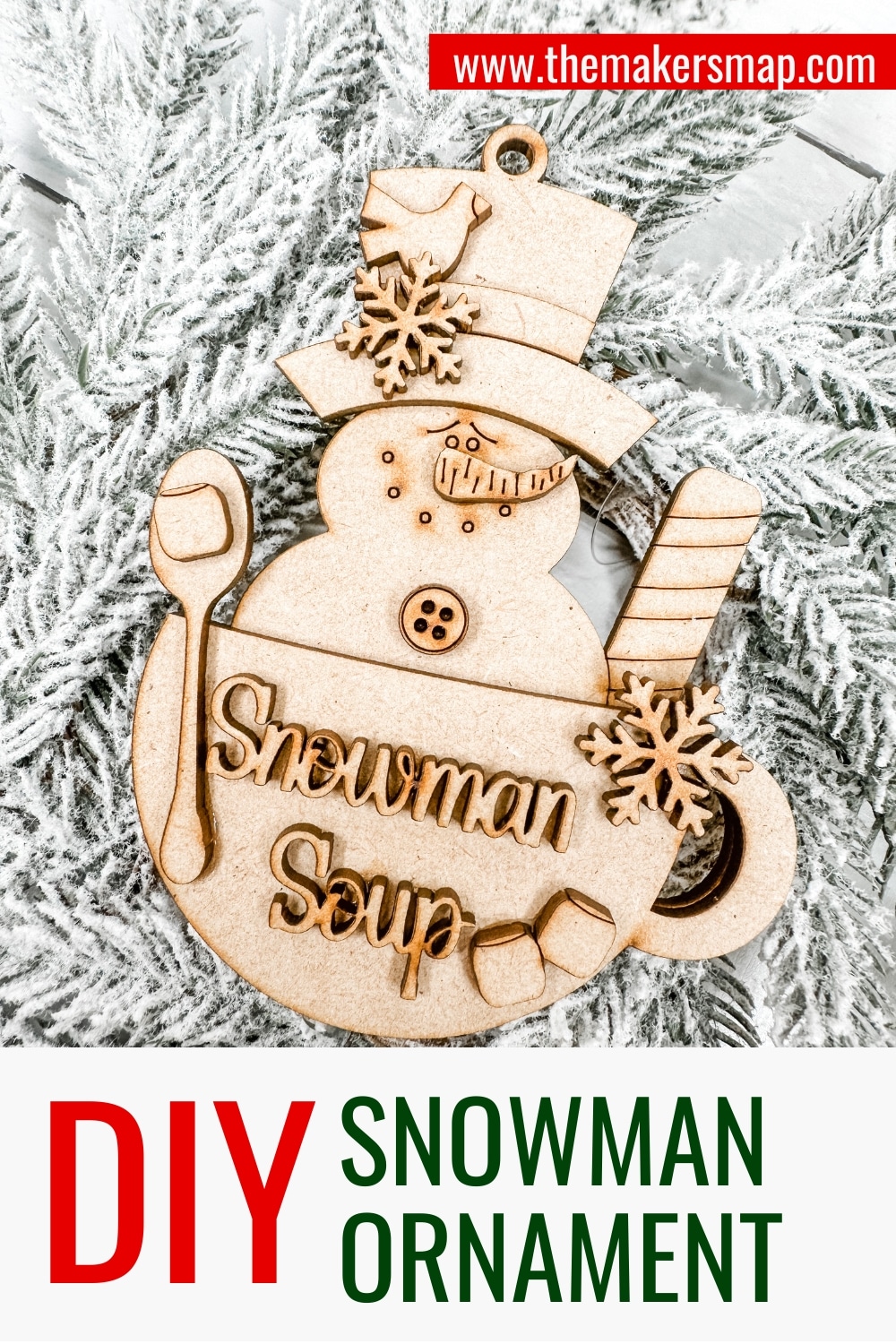 Whimsical Snowman Soup Ornament DIY