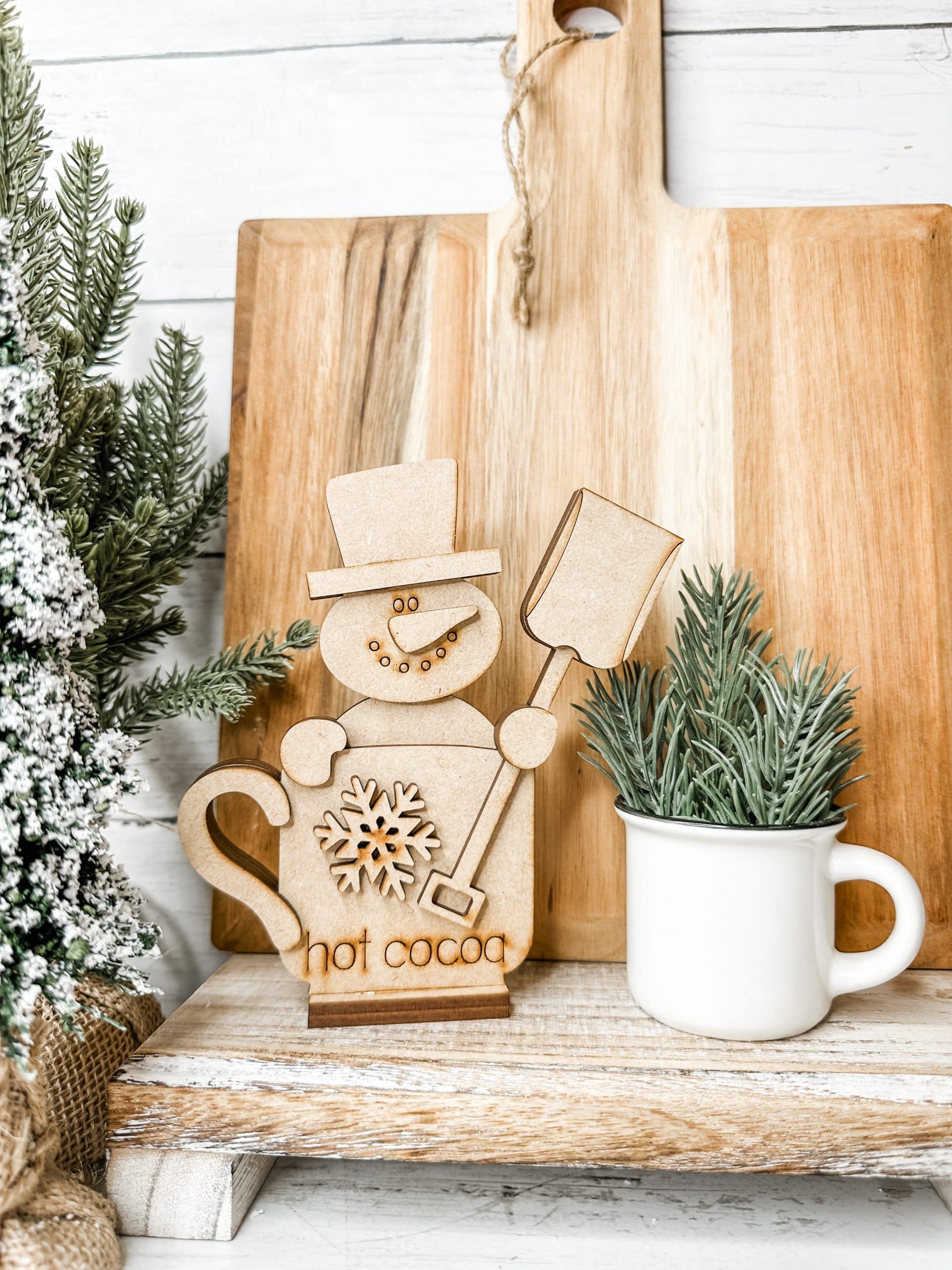 Mini Snowman and Santa Shelf Sitters