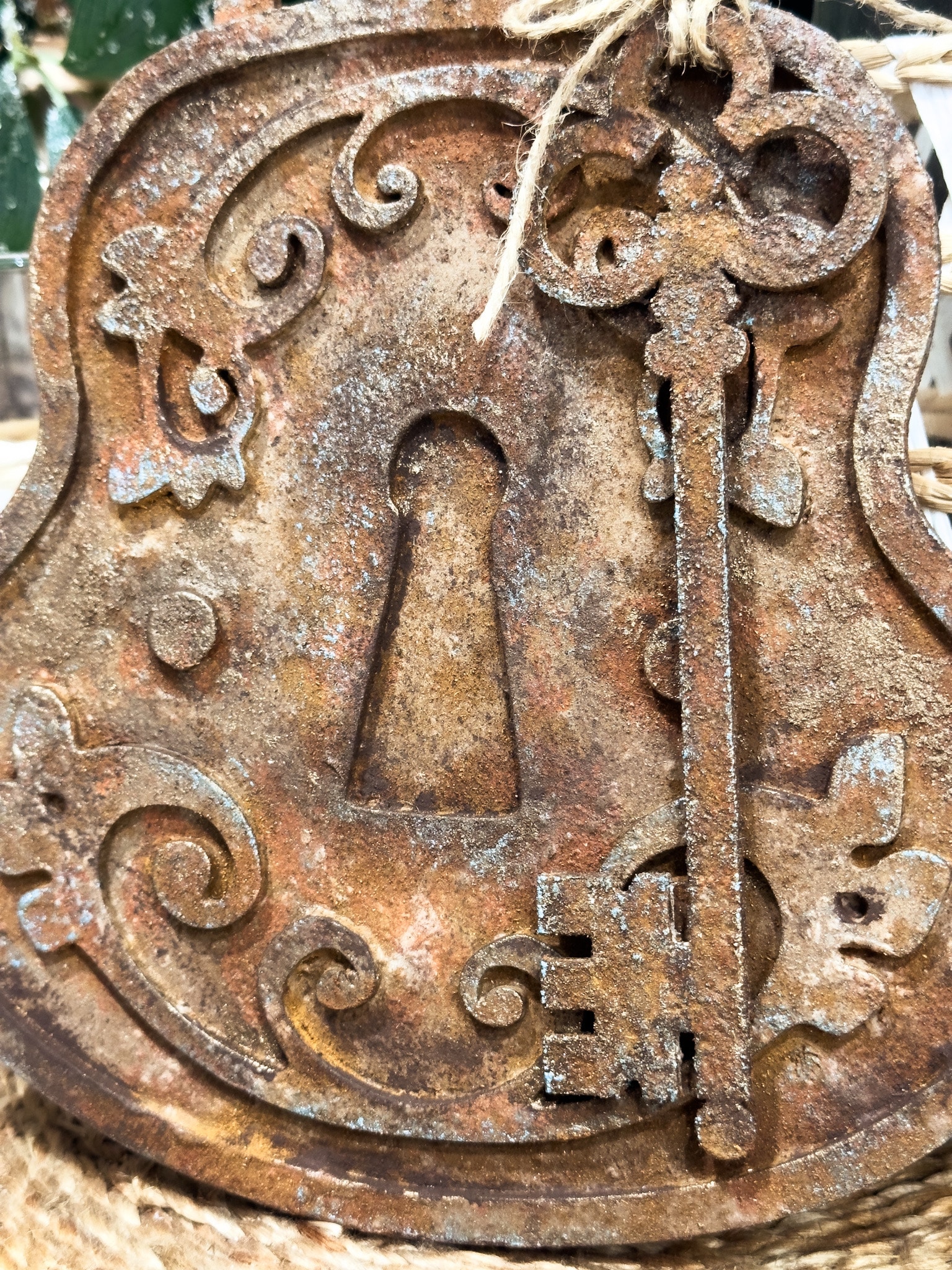 Faux Rusted Antique Lock and Key