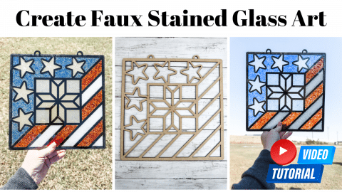 How to create Easy DIY Faux Stained Glass Art - Easy DIY Tutorial