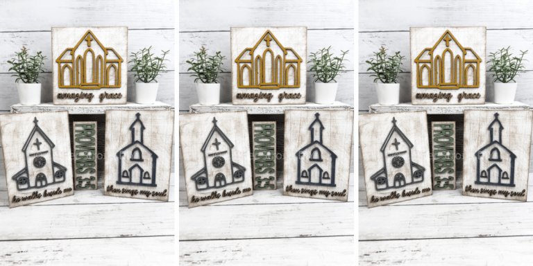 Farmhouse Churches and Scripture Signs DIY Kit