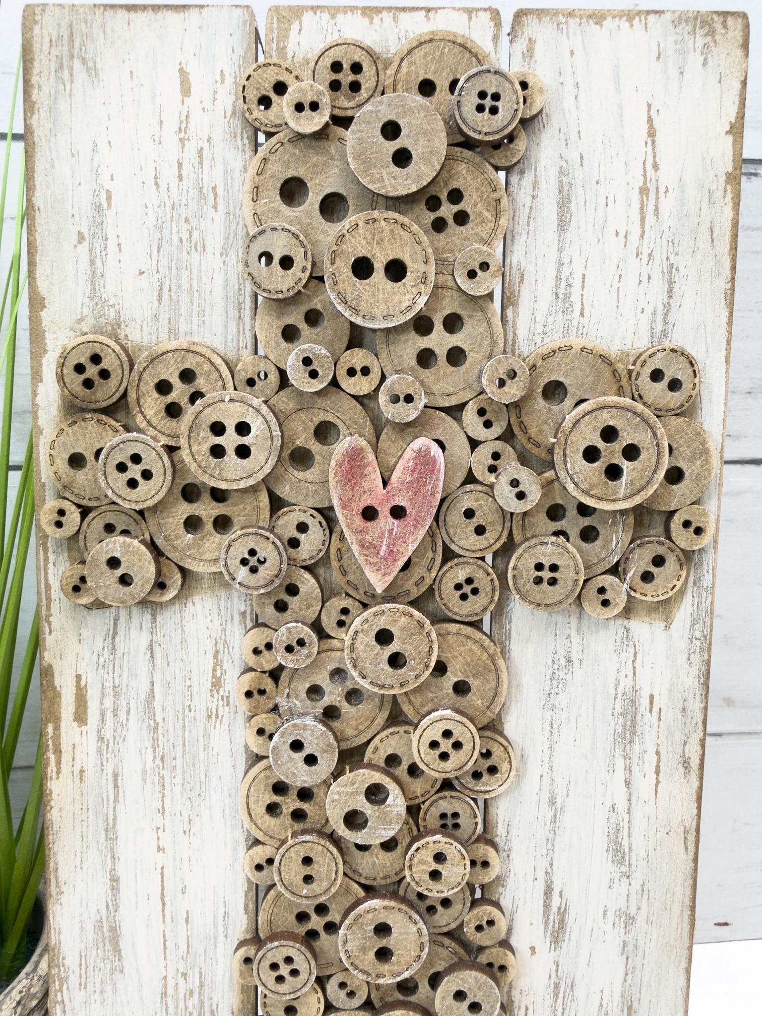 Easy Faith-Based Wall Decor Tutorial: Rustic Buttons Cross DIY Kit