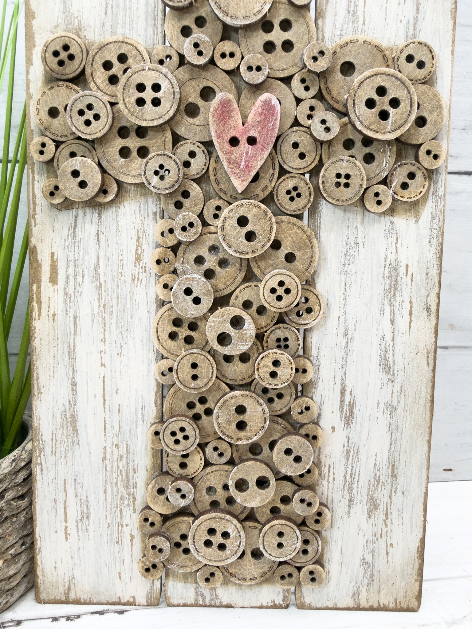 Easy Faith-Based Wall Decor Tutorial: Rustic Buttons Cross DIY Kit