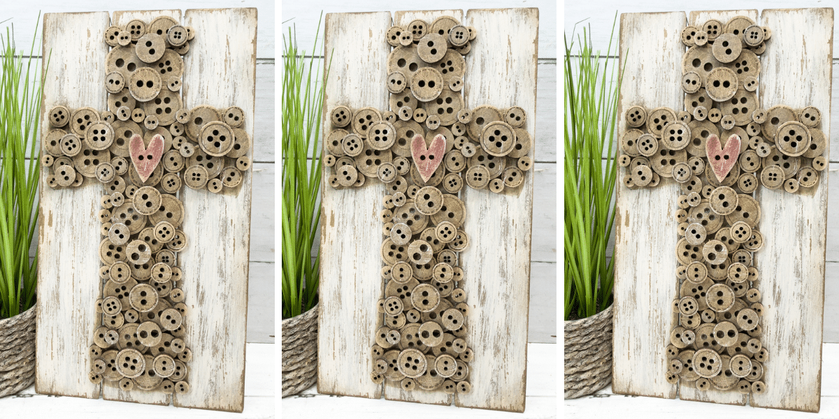 Easy Faith-Based Wall Decor Tutorial: Rustic Buttons Cross DIY Kit