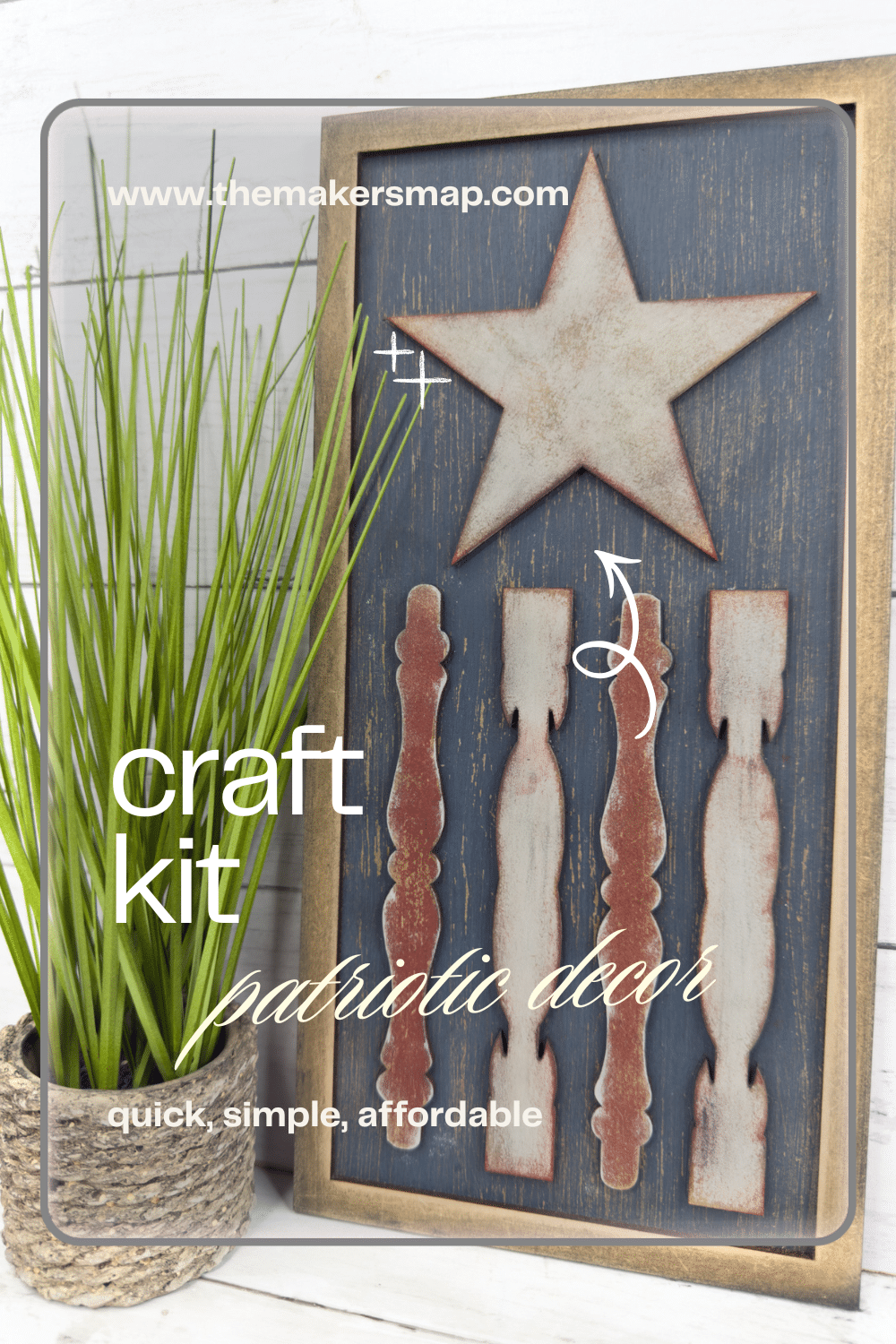 Primitive Spindle American Flag