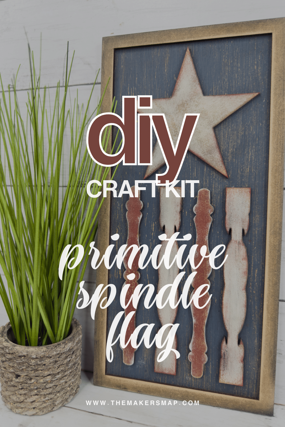 Primitive Spindle American Flag