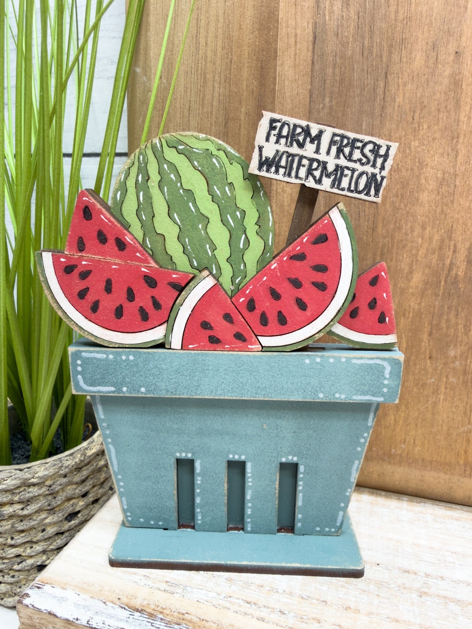 Interchangeable Decor for Summer: Watermelon and Sand Castle Inserts