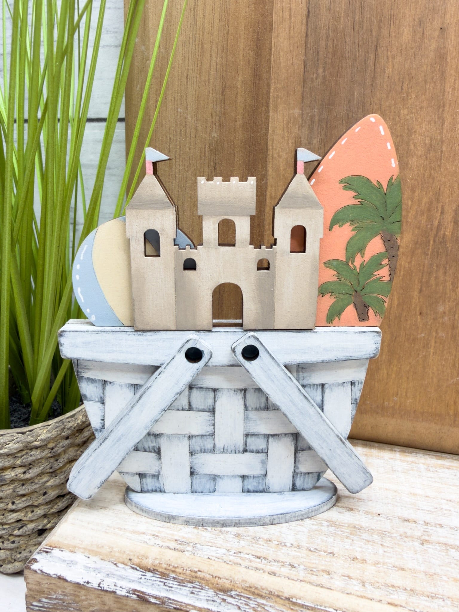 Interchangeable Decor for Summer: Watermelon and Sand Castle Inserts