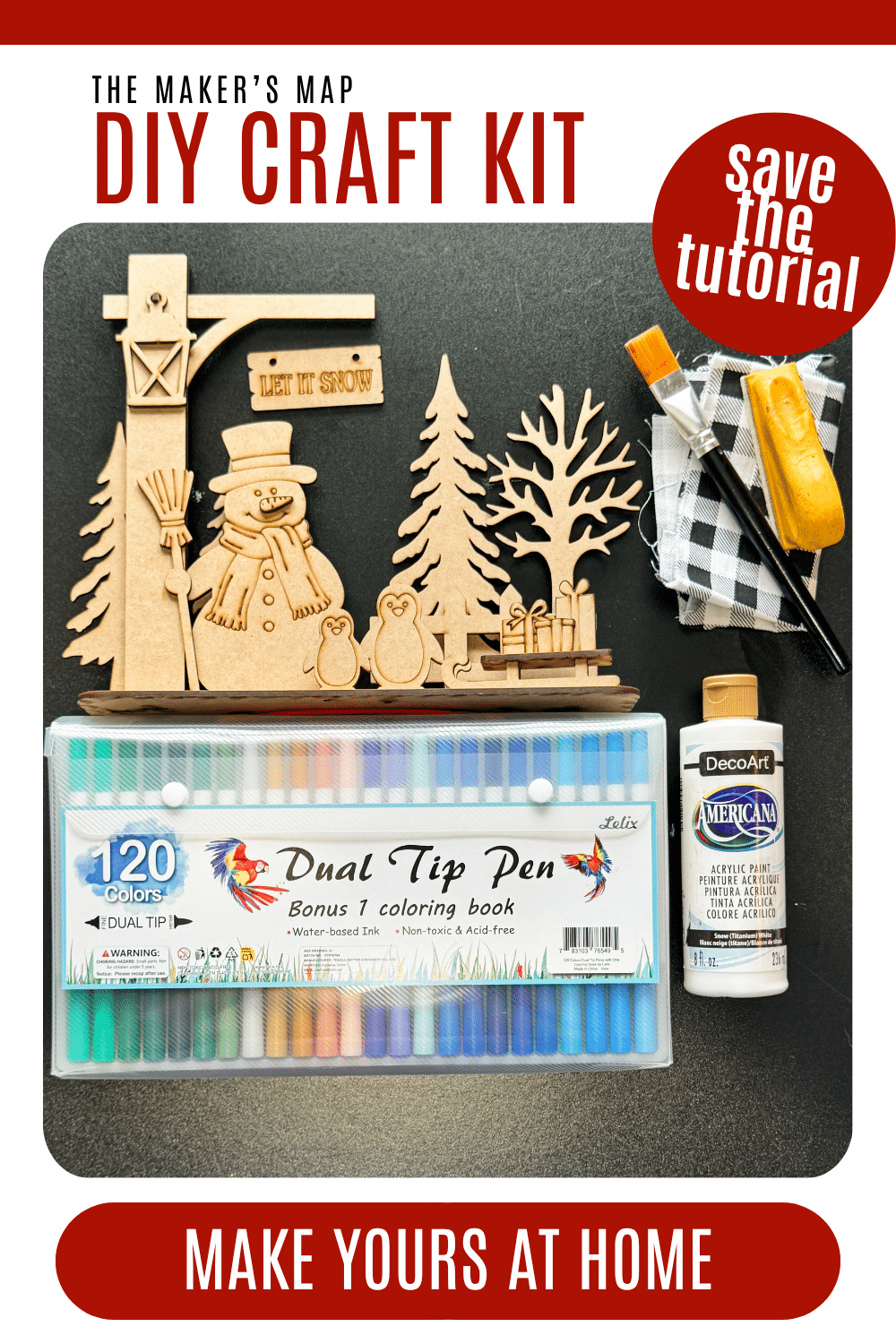 Let It Snow Winter Scene DIY Kit
