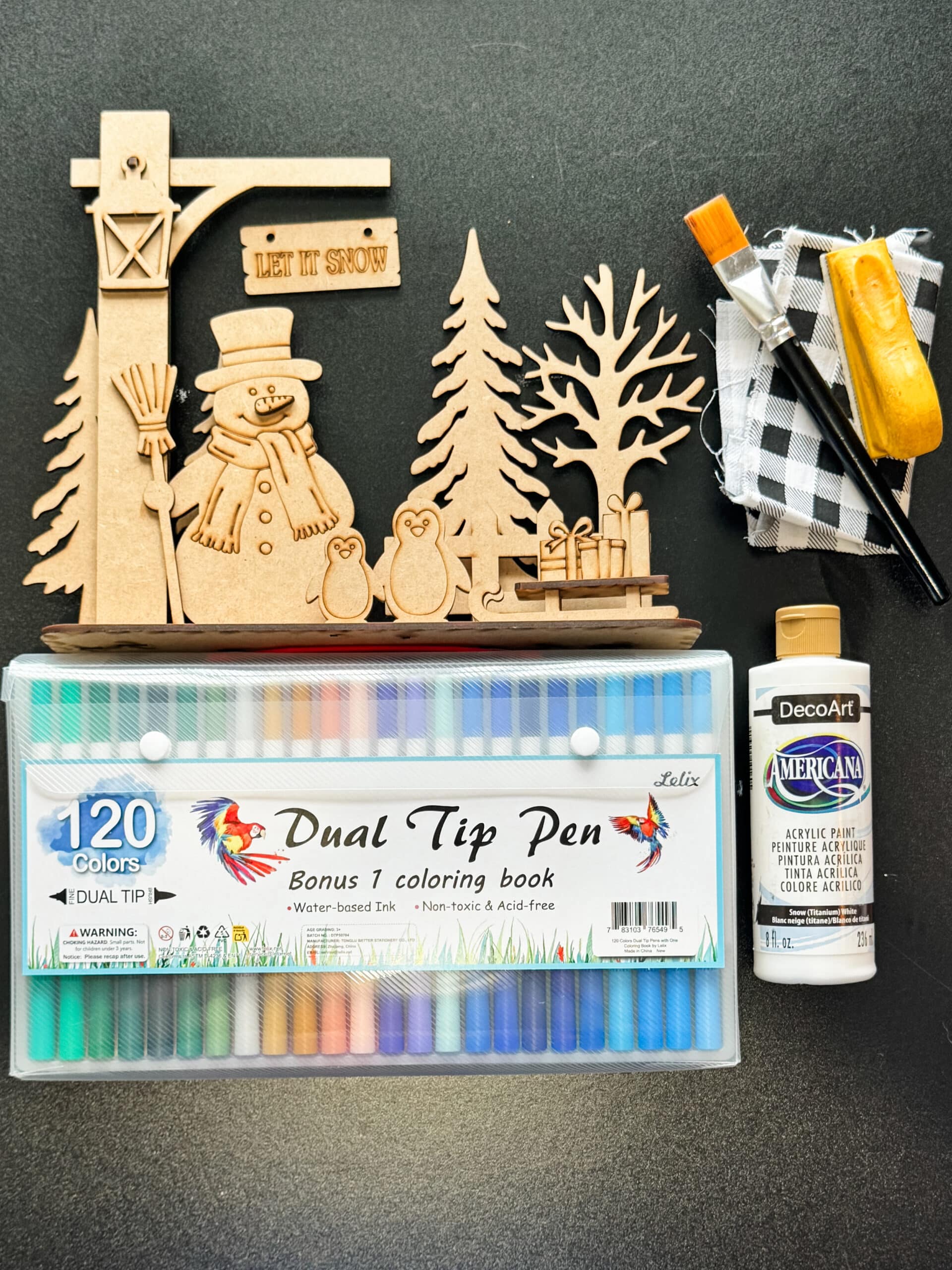 Let It Snow Winter Scene DIY Kit